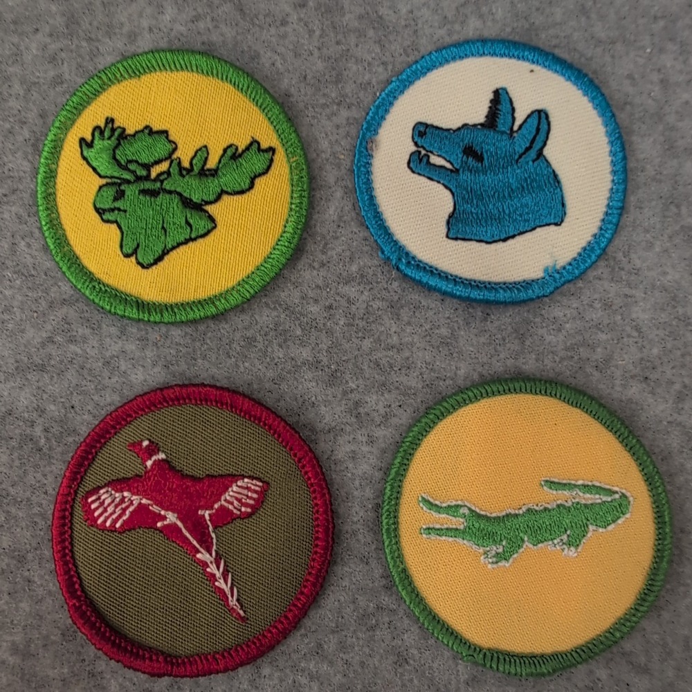 Vintage 1970s Boy Scout Merit Badges Lot of 4 – Animal Related Patches BSA - Picture 1 of 3